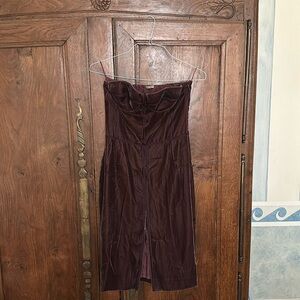 Damaged Bottega Veneta velvet strapless dress